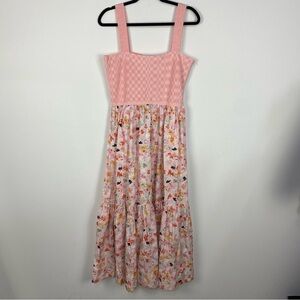 Tanya Taylor Gianna pink floral ditsy sundress Midi dress vacationbeach romantic